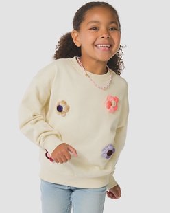 HEMA Kindersweater bloemen ecru (ecru)