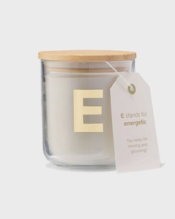 HEMA Kaars in glas Ø8x10cm letter E