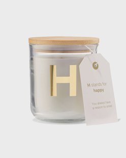 HEMA Kaars in glas Ø8x10cm letter H