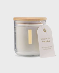 HEMA Kaars in glas Ø8x10cm letter I