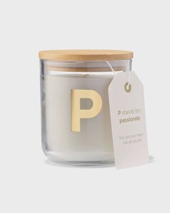 HEMA Kaars in glas Ø8x10cm letter P