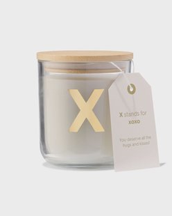 HEMA Kaars in glas Ø8x10cm letter X