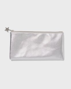 HEMA Etui 19.5x1x10.5cm imitatieleer glans (zilver)
