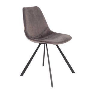 Dutchbone Franky Velvet eetkamerstoel (set van 2)