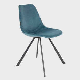 Dutchbone Franky Velvet eetkamerstoel (set van 2)