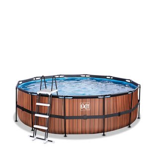 Exit Toys EXIT Wood zwembad met filterpomp