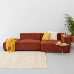 NOUS Living hoekbank rechts Igor met hocker