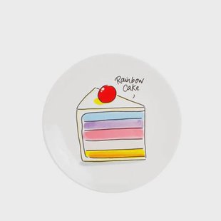 Blond Amsterdam gebaksbord Rainbow cake (Ø18 cm)