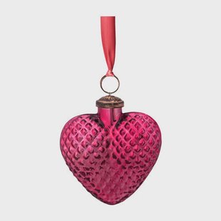 Pip Studio kerstornament hart roze (9,5x5 cm)