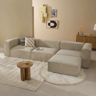 NOUS Living 4-zitsbank met hocker Igor