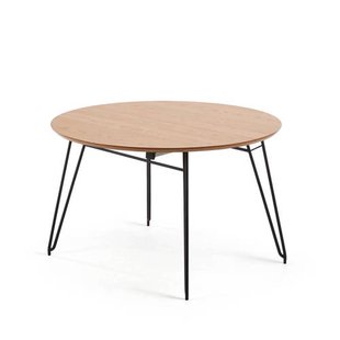 Kave Home uitschuifbare eetkamertafel Novac (120x120/200 cm)