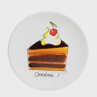 Blond Amsterdam gebaksbord Even bijkletsen (Ø18 cm)