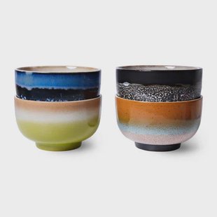 HKLIVING kom 70s (Ø13,5 cm) (set van 4)