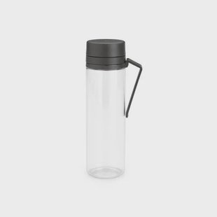 Brabantia Make & Take Waterfles - met Zeef - 0,5 l - Dark Grey