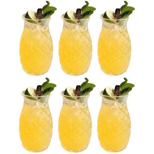 Cookinglife Cocktailglas / Tiki Ananas Glas - 400 ml - 6 stuks