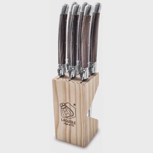 Laguiole Style de Vie Steakmessen Premium Line Dark Wood - 6 stuks