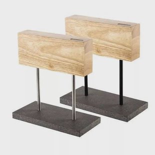 Laguiole Style de Vie Magnetisch messenblok Eiken - met natuurstenen voet