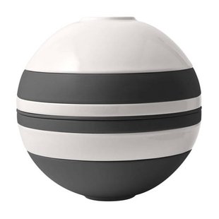 Villeroy & Boch Serviesset La Boule - Zwart / Wit 7-delig / 2 personen - 2x kom, 2x schaal, 2x universeel bord, 1x serveerschaal