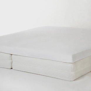 NOUS Living katoenen molton topmatras (tot 15 cm matras) wit