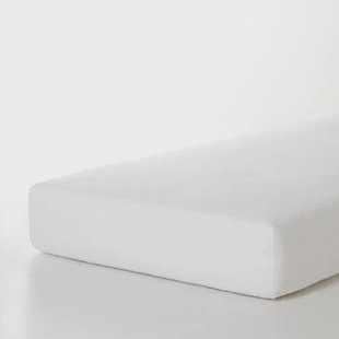 NOUS Living katoenen molton hoeslaken (tot 25 cm matras) wit