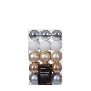 Decoris kerstbal Mixbox (set van 30) (ø6 cm)