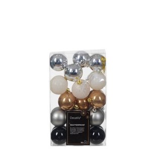 Decoris kerstbal Mixbox (set van 30) (ø6 cm)