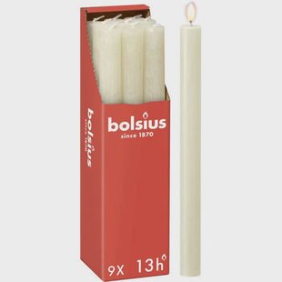 Bolsius dinerkaars Rustiek (Ø2,3x27 cm) (set van 9)