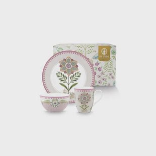 Pip Studio Lily & Lotus ontbijtset (3-delig)