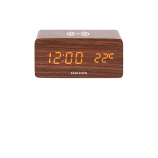 Karlsson digitale wekker Block met telefoonlader LED