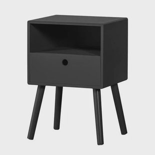 WOOOD WOOOD Ozzy Nachtkastje Hout Zwart 53x36x30 Ozzy