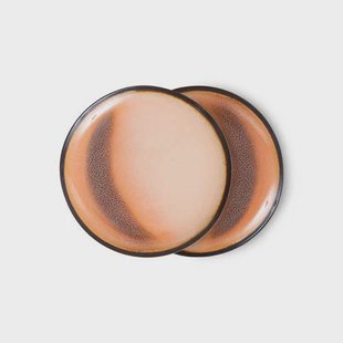 HKLIVING gebaksbord 70s (Ø17,5 cm) (set van 2)