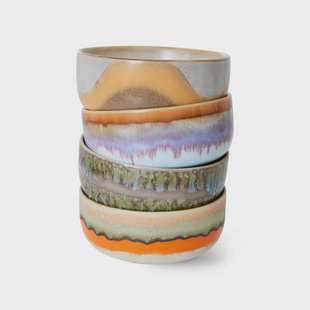 HKLIVING kom 70s (Ø12,5 cm) (set van 4)