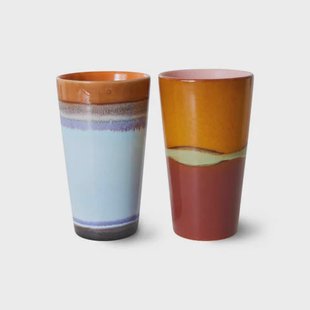 HKLIVING lattemok 70s (Ø7,5 cm)(280 ml) (set van 2)