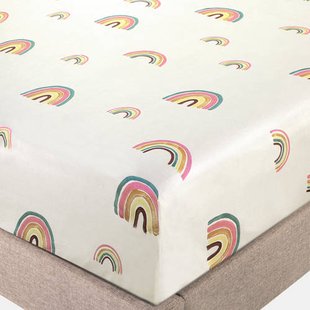NOUS Kids katoenen kinderhoeslaken Little Rainbow