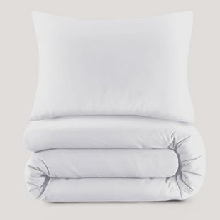 NOUS Living basis dekbedovertrek 1-persoons- wit (140x200 cm)