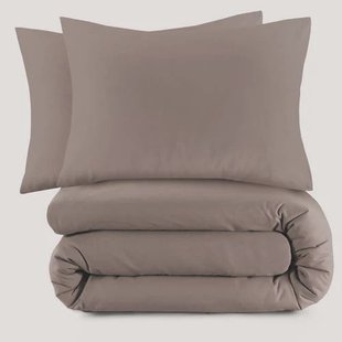 NOUS Living basis dekbedovertrek lits-jumeaux - taupe (240x220 cm)