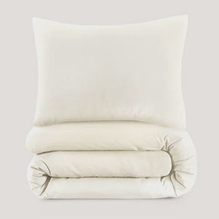 NOUS Living basis dekbedovertrek 1-persoons - offwhite (140x200 cm)