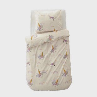 W polyester-katoenen dekbedovertrek 1 persoons (140x200 cm)