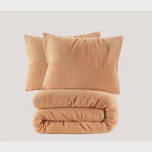 NOUS Living mousseline dekbedovertrek 2 persoons oranje (200x220 cm)