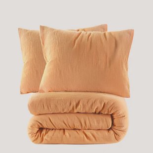 NOUS Living mousseline dekbedovertrek lits-jumeaux oranje (240x220 cm)