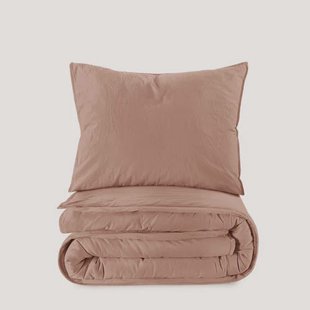 NOUS Living stone washed katoenen dekbedovertrek 1 persoons (140x200 cm)