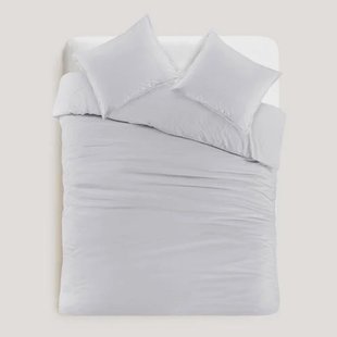 Studio LIVIT perkal katoenen dekbedovertrek lits-jumeaux lichtgrijs (240x220 cm)