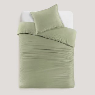 Studio LIVIT perkal katoenen dekbedovertrek 1 persoons groen (140x220 cm)