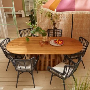 Studio LIVIT teak outdoor diningset Danese ovaal + Tango