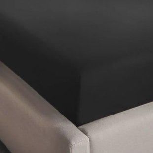NOUS Living jersey hoeslaken - zwart