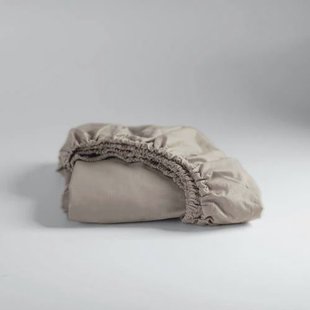 Cinderella katoenen hoeslaken - taupe (25 cm hoog)