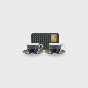 Pip Studio Berry Blues kop en schotel (280 ml) (set van 2)