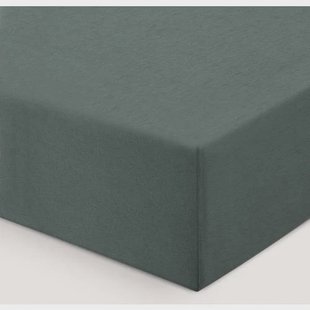 NOUS Kids katoenen kinderhoeslaken (150x70 cm) - donkergroen