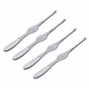 Alessi Kreeftenvork Colombina Fish - FM23/34S4 - 4 Stuks - door Doriana & Massimiliano Fuksas