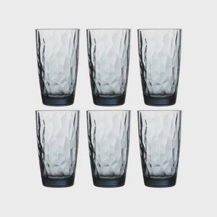 Bormioli Rocco Longdrinkglazen Diamond - Blauw - 470 ml - 6 stuks